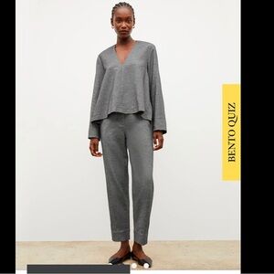 MM Lafleur Gray set of top and bottom